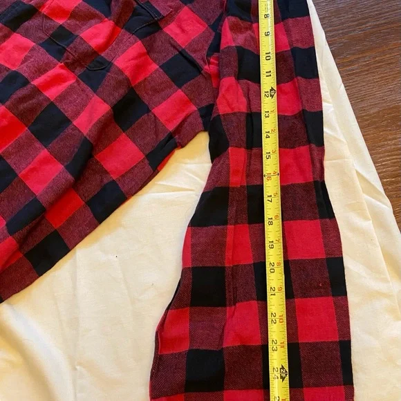 KingSize Red and Black Plaid sleep Shirt - Picture 5 of 8